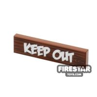 Product shot Custom Printed Tile 1x4 Keep Out