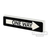 Product shot Custom Printed Tile 1x4 One Way Sign