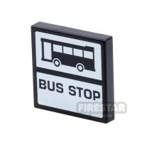 Product shot Custom Printed Tile 2x2 Bus Stop
