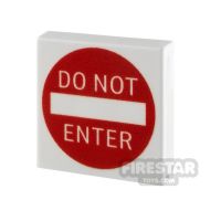 Product shot Custom Printed Tile 2x2 Do Not Enter Sign