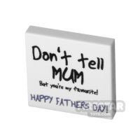 Product shot Custom Printed Tile 2x2 Fathers Day Card You're my Favourite