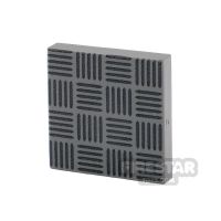 Product shot Custom Printed Tile 2x2 Floor Tile Steel Plate