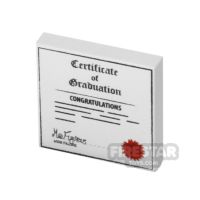Product shot Custom Printed Tile 2x2 Graduation Certificate