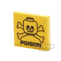 Product shot Custom Printed Tile 2x2 Poison Warning Sign