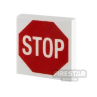 Product shot Custom Printed  Tile 2x2 Stop Sign