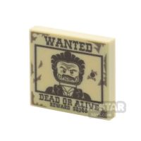 Product shot Custom Printed Tile 2x2 Wanted Poster