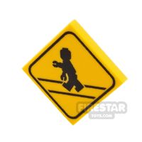 Product shot Custom Printed Tile 2x2 Zombie Crossing Sign