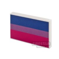 Product shot Custom Printed Tile 2x3 Bisexual Flag