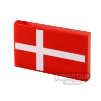 Product shot Custom Printed Tile 2x3 Danish Flag