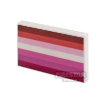 Product shot Custom Printed Tile 2x3 Lesbian Flag