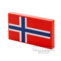 Product shot Custom Printed Tile 2x3 Norweigan Flag