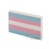 Product shot Custom Printed Tile 2x3 Trans Flag