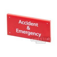 Product shot Custom Printed Tile 2x4 Accident & Emergency Sign