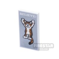 Product shot Custom Printed Tile 2x4 Motivational Cat Poster