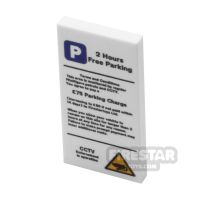 Product shot Custom Printed Tile 2x4 Parking Notice