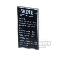 Product shot Custom Printed Tile 2x4 Wine List