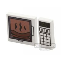 Product shot Custom Printed Tiles 1x2 And 2x2 Microwave and Controller