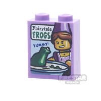 Product shot Custom Printed Brick 1x2x2 Fairytale Frogs Cereal