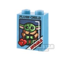 Product shot Custom Printed Brick 1x2x2 SW The Child Plush Box