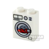 Product shot Custom Printed Brick 1x2x2 Washing Machine
