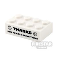 Product shot Custom Printed Brick 2x4 Thanks For Always Being There