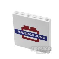 Product shot Custom Printed Panel 1x6x5 Brick Underground Sign