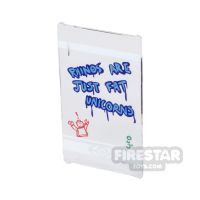 Product shot Custom Printed Window Glass 1x4x6 Bus Stop Window With Graffiti