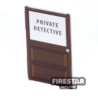 Product shot Custom Printed Window Glass 1x4x6 Private Detective Door