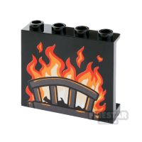 Product shot Custom Printed Panel 1x4x4 Fireplace