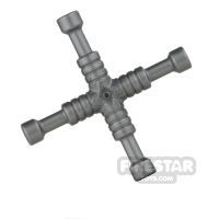 Product shot LEGO - 4-Way Lug Wrench - Flat Silver