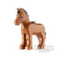 Product shot LEGO Animal Minifigure Foal with Dark Brown Mane