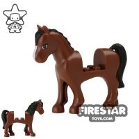 Product shot LEGO Animal Minifigure Horse with Brown Eyes