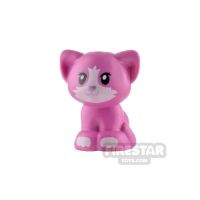 Product shot LEGO Animal Minifigure Sitting Kitten Metallic Pink Nose