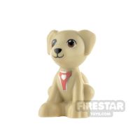 Product shot LEGO Animal Minifigure Sitting Puppy with Silver Heart