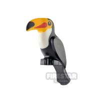 Product shot LEGO Animal Minifigure Toucan with Bright Orange Beak