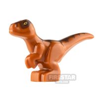 Product shot LEGO Animals Mini Figure - Baby Raptor Dinosaur - Dark Orange