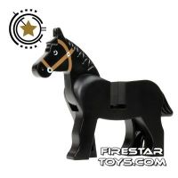 Product shot LEGO Animals Mini Figure - Black Horse - White Pupils