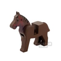 Product shot LEGO Animals Mini Figure - Brown Horse With Black Mane