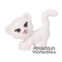 Product shot LEGO Animals Mini Figure - Cat - Pink Nose - White