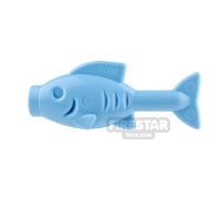 Product shot LEGO Animals Mini Figure - Fish - Bright Light Blue