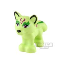 Product shot LEGO Animals Mini Figure - Fox - Lime with Tribal Decorations