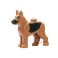 Product shot LEGO Animals Mini Figure - German Shepherd Dog - Black Patch