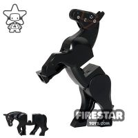Product shot LEGO Animals Mini Figure - Horse - Moveable Back Legs - Black
