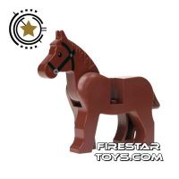 Product shot LEGO Animals Mini Figure - Horse - Reddish Brown