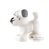 Product shot LEGO Animals Mini Figure - Puppy - White with Tongue Sticking Out