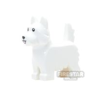 Product shot LEGO Animals Mini Figure - Terrier Dog - White