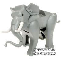 Product shot LEGO Animals Mini Figure - Very Rare Elephant - Light Gray