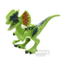 Product shot LEGO Animals Minifigure Dilophosaurus with Dark Green Back