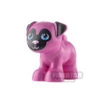 Product shot LEGO Animals Minifigure Pug with Dark Azure Eyes