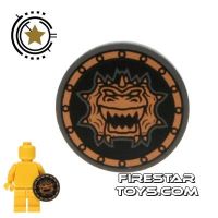Product shot LEGO - Black and Gold Dragon Shield
